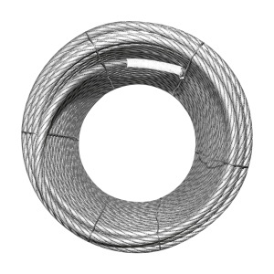 Cablu troliu otel 6x25 Ø 11mm inima metalica batuta 50m/rola - Img 4