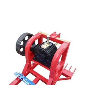 Cadru metalic pompa apa centrifuga WK88 cu suport motor, reductor, transmisie pe curea, prindere in 3 puncte si cardan inclus - Img 11