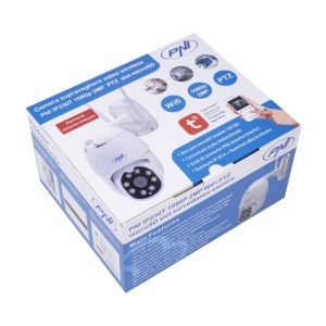 Camera supraveghere video wireless PNI IP230T 1080P 2MP cu PTZ, stand-alone, H264+ suporta microSD 128GB, Night Vision, aplicatia Tuya, P2P, Android, iOS, pentru interior si exterior, rotire dupa misc - Img 4
