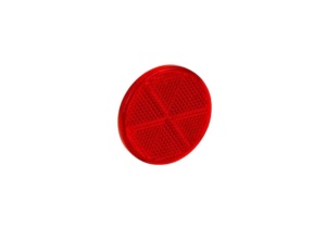 Catadioptru reflectorizant rotund rosu fi 60 mm