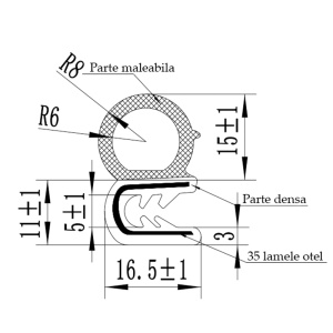 Cheder universal 10m cu lamele otel - Img 4