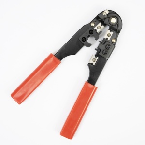 Cleste PNI SR5, pentru taiat, dezizolat cablu si sertizat mufe RJ45 CAT5, CAT6, rosu - Img 5