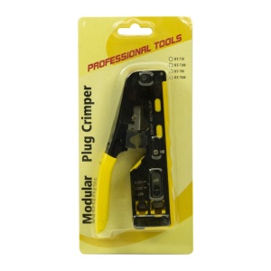 Cleste PNI SR7, pentru taiat-dezizolat cablu si sertizat mufe RJ12, RJ45 CAT5, CAT6, CAT7, galben - Img 3