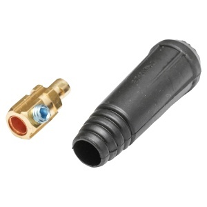 Conector 9mm, DKJ10-25 pentru cablu sudura negru Breckner Germany