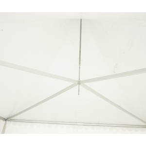 Cort evenimente pavilion tip pagoda 6x6m, alb impermeabil UV, acoperis PVC 950g/m2, cadru aluminiu 64x64x3mm - Img 8