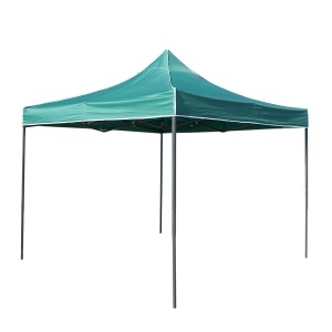Cort pavilion pliabil 3x3m verde impermeabil, inaltime reglabila, cadru metalic Breckner Germany - Img 1