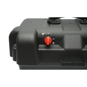 Cutie baterie auto 12V cu voltmetru DC 6-30V, intrerupator alimentare 100A, priza bricheta, afisaj LCD, 2xUSB 360x180x235mm - Img 8