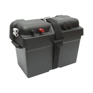 Cutie baterie auto cu voltmetru 12V, intrerupator alimentare 100A, siguranta 30A, priza bricheta, afisaj LCD, 2xUSB 360x180x235mm - Img 5