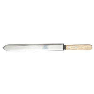 Cutit aplicol din inox lama dreapta si maner din lemn 400mm