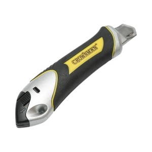 Cutit cutter profesional, lama 18mm cu maner anti-alunecare, corp aliaj de zinc Crownman - Img 2