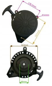 Demaror compatibil masina de tuns gazon Ruris, Dac100XL - Img 3