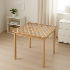 Folie protectie masa transparenta PVC siliconizat 100cm, grosime 1.2mm, model trandafiri 20m/rola Breckner Germany