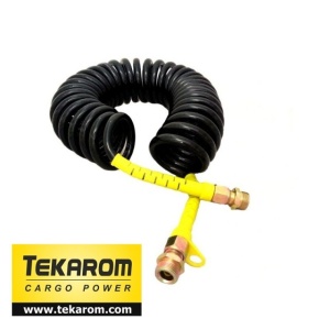 FURTUN AER NEGRU CU MANSOANE GALBENE M16 - 5.5M