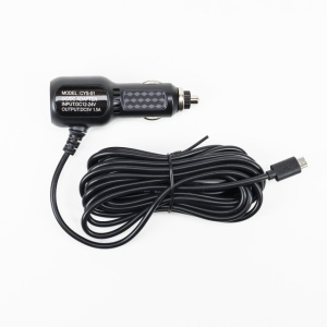 Incarcator auto cu mufa micro USB 12V/24V - 5V 1.5A pentru DVR auto, lungime cablu 3.5m - Img 2