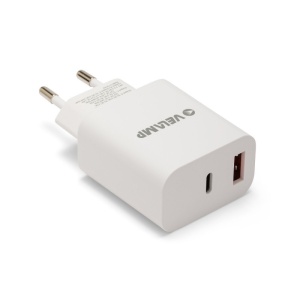 Incarcator de priza 20W USB-A + USB-C, 220V, Alb - Img 2
