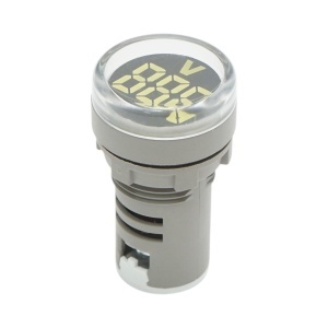 Indicator digital ampermetru LED alb 50-500V AC Ø 22mm Breckner Germany