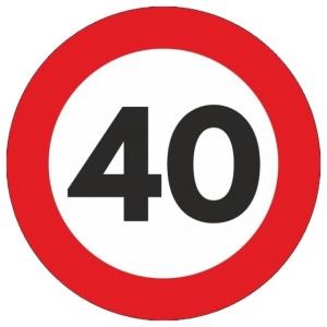 Indicator limitare viteza autocolant 40 km/ora Ø12