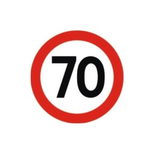 Indicator limitare viteza autocolant 70 km/ora