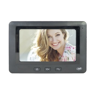 Interfon video PNI DF930 cu 1 monitor, ecran LCD 7 inch, 800x480, iesire yala electromagnetica, negru - Img 2