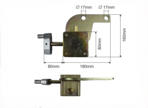 Intinzator prelata cu roata de mana, 16mm, patrat, stanga