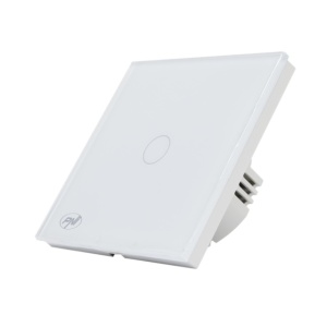 Intrerupator cap scara si cap cruce simplu cu touch PNI CS101W din sticla, alb cu LED indicator, 800W - Img 8