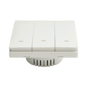Intrerupator inteligent smart Wi-Fi triplu alb incastrat 100-240V, 10A, 2200W, aplicatie Tuya Smart Life, compatibil Alexa si Google Home 86x86x33mm - Img 3