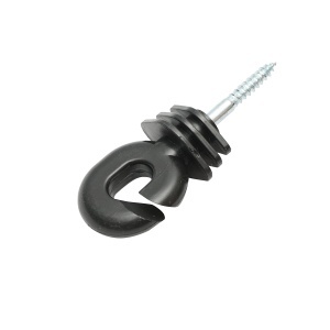 Izolator compact negru fi 5.9mm 111x40mm gard electric Mezofarm - Img 3