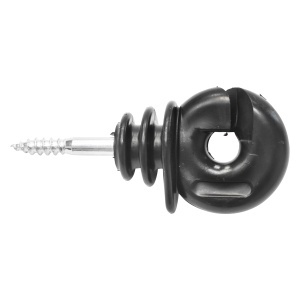 Izolator inelar compact negru fi 5.9mm 89x40mm gard electric Thor