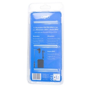 Kit acumulator PNI PB-HP62 Li-Ion 1500mAh plus alimentator 230V iesire 8.4V si antena BNC pentru statie PNI Escort HP 62 - Img 4