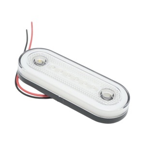 Lampa gabarit laterala ovala LED NEON 12V-24V alba 24 LED-uri 115x44x16mm Breckner Germany - Img 2