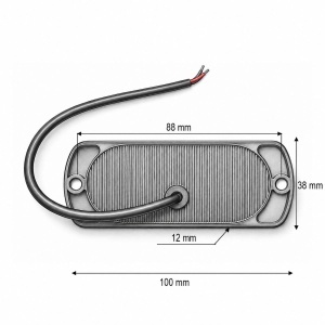 Lampa laterala LED 9-80V, galben fumuriu, 15 LED-uri 100x38x12mm Breckner Germany - Img 5