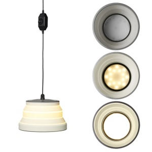 Lampa LED cu suspendare pliabila silicon alb FI 15cm 16 LED-uri - Img 4
