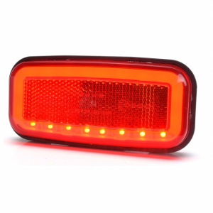 Lampa led dreptunghiulara rosie 12x5.5 cm