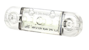 Lampa pozitie 6 leduri ovala alba WAS