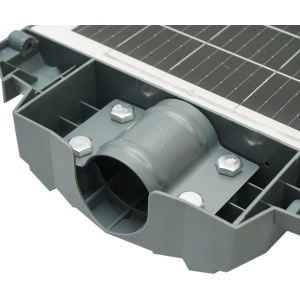 Lampa solara LED iluminat stradal 300W cu panou solar 20W, baterie LiFePO4 15000mAh, senzor miscare, telecomanda, prindere stalp IP65 Breckner Germany - Img 12