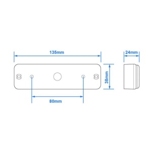 Lampa spate cu 2 functii led 135x38mm 12/24V WATERPROOF - Img 5