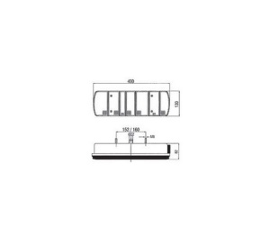 Lampa Stop 400x130x82mm, conexiune prin cablu, Dreapta - Img 2