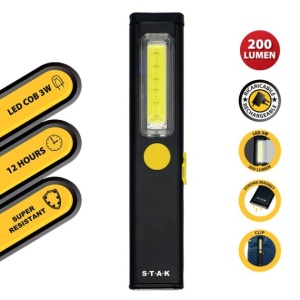 Lanterna LED Reincarcabila STEALTH 3W, Ultra Subtire din Aluminiu, Neagra - Img 2