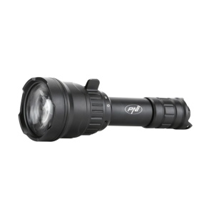 Lanterna PNI Adventure F300 cu LED in 3 culori, alb, rosu, verde, IP68 waterproof, distanta 500 m, flux luminos 540 lm, acumulator 18650 3000mAh inclus, incarcator pentru acumulator inclus, functie zo