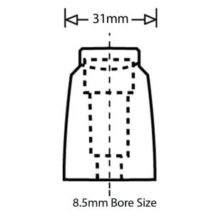 Maner din nailon 132mm, prindere cu suruburi M8 - Img 2