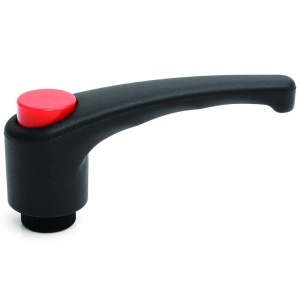 Maneta de strangere din nailon cu filet interior M5, filet zincat