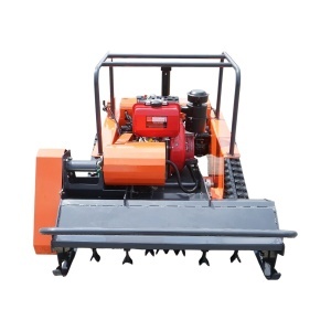 Masina de tuns iarba cu telecomanda pe senile, motor diesel 12.5CP, 499cc, latime de taiere 1000mm THOR - Img 2