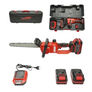 Mini fierastrau electric 800W cu 2 acumulatori 21V, 4Ah Li-ion, Brushless, lama 12 inch (300mm), capacitate taiere 260mm, display digital LED Breckner Germany