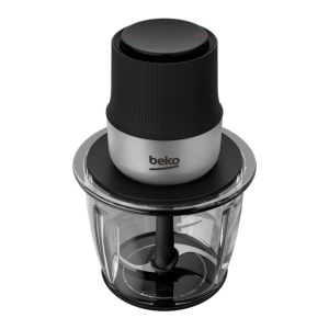 Mini tocator Beko CHG81442BX, 1l, 400W, 3800 rotatii/minut, 2 trepte, 2 cutite otel inoxidabil, negru/inox - Img 2