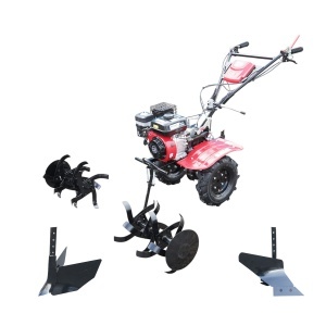 Motocultor 7.5CP cu freza 100cm, plug, rarita, motor benzina 4 timpi 212cc OHV, viteze 2+1, transmisie pinioane, roti 4.00-8 Breckner Germany - Img 2