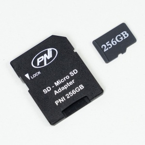 Pachet 2 bucati card de memorie MicroSD PNI 256GB cu adaptor SD Clasa 10, 80 Mb/s, V30 - Img 4