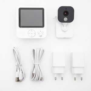 Pachet Video Baby Monitor PNI BM280 ecran 2.8 inch wireless 2.4 GHz cu sticky Pad Drapel inclus - Img 11
