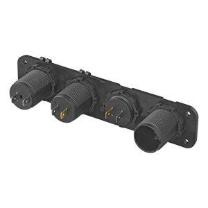 Panou intrerupator voltmetru, incarcator auto, 2x USB, cu voltmetru, bricheta auto, Priza 12V - Img 2