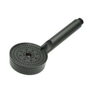 Para de dus baie rotunda, 5 functii, negru mat, plastic 85x220mm - Img 2
