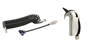 Pistol cu aer comprimat, universal, carcasa cromata